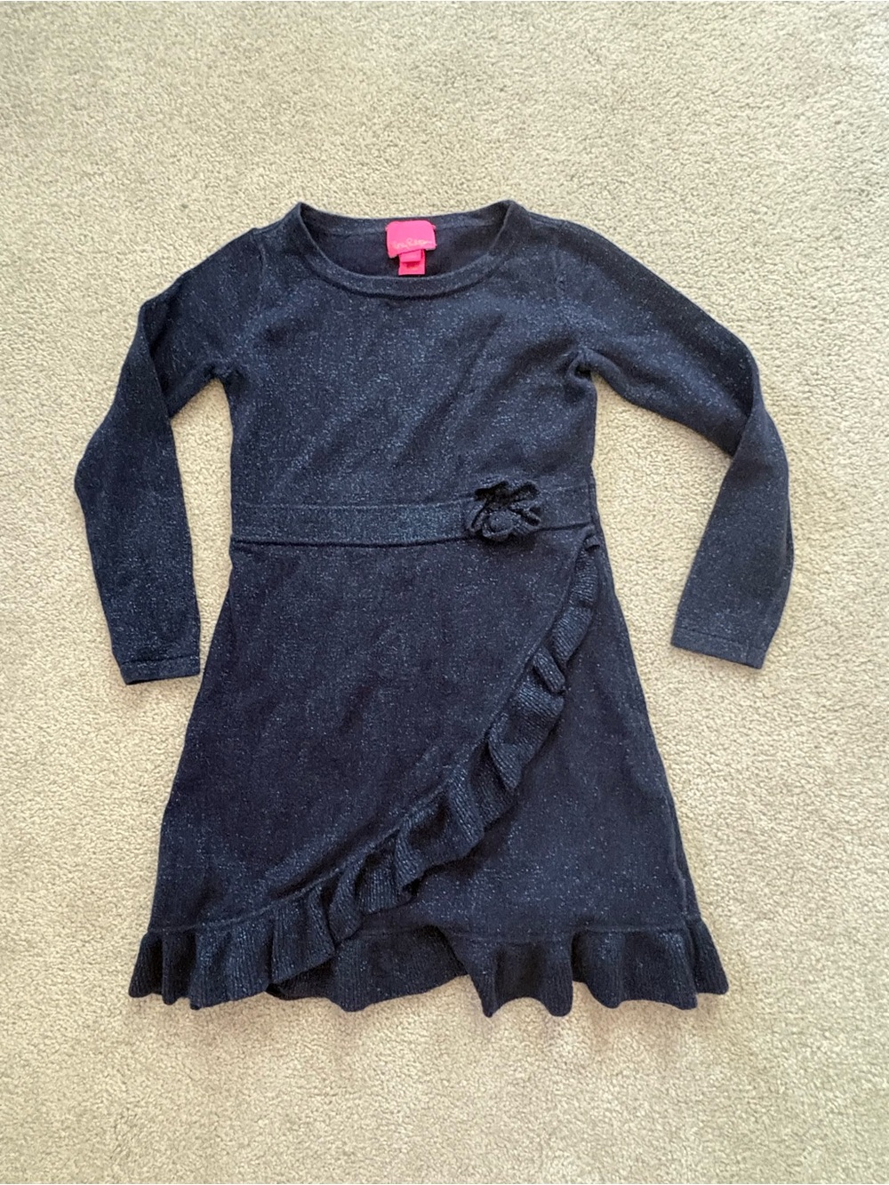 Lilly Pulitzer Navy Blue Sparkle Sweater Dress